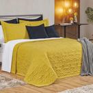 Kit Cobre Leito Colcha Mabelle Queen 3 Peças 400 Fios Bordado - Mostarda Kit Cobre Leito Colcha Mabelle Queen 3 Peças 400 Fios Bordado - Mostarda