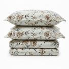 Kit Cobre Leito Colcha Magnus Super King 3 Peças Dupla Face Estampado Floral - Natural - 100% Poliéster