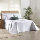 Kit Cobre Leito Colcha Marley Casal Dupla face - Branco - 100% Poliéster