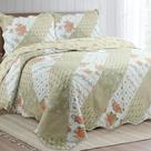 Kit Cobre Leito Colcha Mix King Estampado Dupla Face Floral 3 Peças - Jéssica