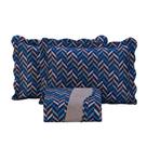 Kit Cobre Leito Colcha Queen 3 Peças Boutis Estampada Dupla Face Porta Travesseiro Aba Americana