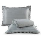 Kit Cobre Leito Colcha Queen 3 Peças Matelado PomPom 300 Fios Com Porta Travesseiro Kit Cobre Leito Colcha Queen 3 Peças Matelado PomPom 300 Fios Com Porta Travesseiro