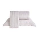 KIT Cobre Leito Colcha Queen Lino Stile Tessi 3 Peças Matelado Liso LINHO KIT Cobre Leito Colcha Queen Lino Stile Tessi 3 Peças Matelado Liso LINHO