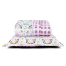 Kit Cobre Leito Colcha Solteiro Infantil Lutti Dupla Face 200 Fios 2 Peças Arco íris Rainbow Rosa Kit Cobre Leito Colcha Solteiro Infantil Lutti Dupla Face 200 Fios 2 Peças Arco íris Rainbow Rosa