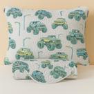Kit Cobre leito Colcha Solteiro menino menina 2 Peças Infantil Estampado cama rosa azul verde
