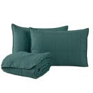 Kit Cobre Leito Colcha Speciale Queen Matelado Toque Acetinado 400 Fios 3 Peças Verde - 100% Poliéster Kit Cobre Leito Colcha Speciale Queen Matelado Toque Acetinado 400 Fios 3 Peças Verde - 100% Poliéster