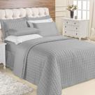 Kit Cobre Leito Colcha Veneza King 3 Peças Hipercal 180 Fios - Cinza