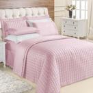 Kit Cobre Leito Colcha Veneza King 3 Peças Hipercal 180 Fios - Rose