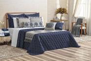 Kit Cobre Leito Colcha Viena King Size Percal 180 fios Com 8 Peças