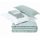 Kit Cobre-Leito Diana Dupla Face King 5 Peças Verde Malva