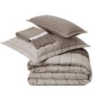 Kit Cobre-Leito Diana Dupla Face Lavive Queen 5 Peças Cappuccino