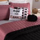 Kit Cobre Leito Dupla Face Paris Queen Cama Posta Blogueira Várias Combinações