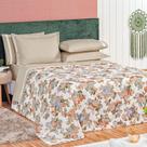 Kit Cobre Leito Estampado Botanic King 3pçs