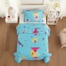 Kit Cobre Leito Infantil Solteiro Boutis com Fronha Estampado Kit Cobre Leito Infantil Solteiro Boutis com Fronha Estampado