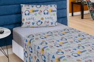 Kit cobre leito + jogo de cama infantil 5 peças