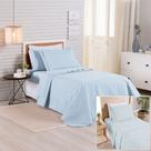 Kit Cobre Leito + Jogo de Cama Premier Solteiro 5 Peças Hipercal 200 Fios 80% Algodão, 20% Poliéster - Azul Kit Cobre Leito + Jogo de Cama Premier Solteiro 5 Peças Hipercal 200 Fios 80% Algodão, 20% Poliéster - Azul