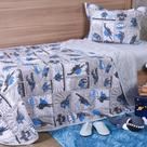 Kit Cobre Leito Kids Solteiro Malha 100% Algodão 160x220cm Kit Cobre Leito Kids Solteiro Malha 100% Algodão 160x220cm