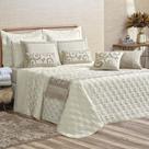 Kit Cobre Leito King Turin com Almofadas e Peseira 180 Fios 10 Peças - Marfim