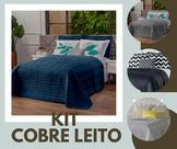 kit cobre leito olivia queen 07 peças com portas travesseiros e refil almofada