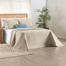 Kit Cobre Leito Queen Percale 200 Fios Todo Bordado Aba Americana Verity 03 Peças Caqui