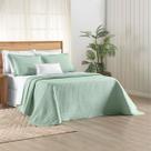 Kit Cobre Leito Queen Percale 200 Fios Todo Bordado Aba Americana Verity 03 Peças Menta