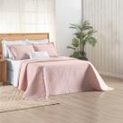 Kit Cobre Leito Queen Percale 200 Fios Todo Bordado Aba Americana Verity 03 Peças Rosa