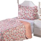 Kit Cobre Leito Solteiro 2 Peças Colcha Dupla Face Infantil Bouti Dupla Face ARCO ÍRIS
