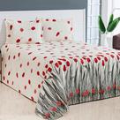 Kit Cobre Leito Solteiro Bella Piquet 02 Peças - Tulipa Vermelho Kit Cobre Leito Solteiro Bella Piquet 02 Peças - Tulipa Vermelho