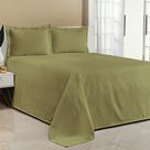 Kit Cobre Leito Solteiro Bella Piquet 02 Peças Verde Liso
