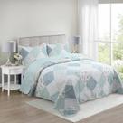 Kit Cobre Leito Teka Bouti Sleep Casal Colcha Dupla Face Patchwork