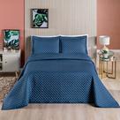 Kit Cobre Leito Vênus QueenLiso 3 Peças - Azul Marinho Kit Cobre Leito Vênus QueenLiso 3 Peças - Azul Marinho
