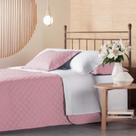 Kit Cobreleito Queen Dupla Face Privilege II 200 fios Andreza - Rosa