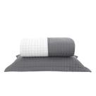 Kit Cobreleito Super King Dupla-Face Lavive Plaza Gris/Branco