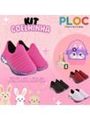 Kit Coelhinha Ploc: Tênis LED26 Calce Fácil Passeio Escola + Bolsa Coelhinha Sortida