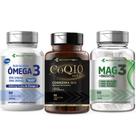 Kit Coenzima Gold +Mag3 Dimalato Quelato Taurato Inosito + Omega 3 1360Mg Selo Pureza Ifos