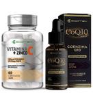 Kit Coenzima Q10 200mg Com Vit E Sublingual Vitamina C Zinco Ecomev