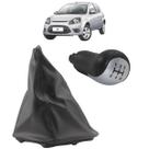 Kit Coifa Cambio Bola Manopla Ford Ka 2008 2009 2010 2011 2012 2013 Prata