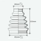 Kit coifa lado roda dim 36x89 berlingo 02.../ jumper 99.../ picasso 01.../ xantia 93/0/ xsara 98.../ c4/c5/206/306 99/03/ 307/406/407 05.../ expert 99
