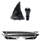 Kit Coifa Preta + Manopla Cromada + Soleira Peugeot 207 2 Kit Coifa Preta + Manopla Cromada + Soleira Peugeot 207 2