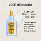 Kit Cola Escolar Líquida Bastão Branca Colorida - Escolha Seu Kit