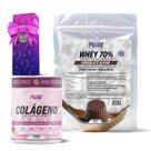 Kit Colágeno Hibisco C/Limão + Whey Concentrado 70% Chocolate Alpino Kit Colágeno Hibisco C/Limão + Whey Concentrado 70% Chocolate Alpino