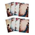 Kit Colagens Adesivos A5 8 Papeis Decorados Jesus Scrapbook Biblia Journal
