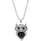 kit Colar + brinco pulseira Coruja Pedra Strass Diamante -