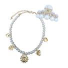 Kit Colar Choker Pérolas com Berloques + Presilha + Saida Franjas Tricô Furão