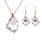 kit Colar com brinco Pingente Pedra Corrente Delicado Strass - kit Colar com brinco Pingente Pedra Corrente Delicado Strass -