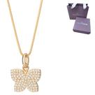 Kit Colar Com Pingente Rommanel Borboleta Cravejada Com Zircônias Banhado Ouro 18k