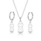kit Colar e Brinco Argola não escurece em aço inox prata símbolo infinito gargantilha kit Colar e Brinco Argola não escurece em aço inox prata símbolo infinito gargantilha