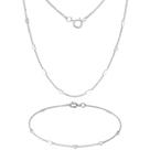 Kit Colar e Pulseira mini corações Folheado a Prata 925