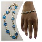 Kit colar e pulseira olho grego