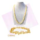 Kit Colar + Pulseira Cascalho Citrino Natural (Sucesso) Kit Colar + Pulseira Cascalho Citrino Natural (Sucesso)